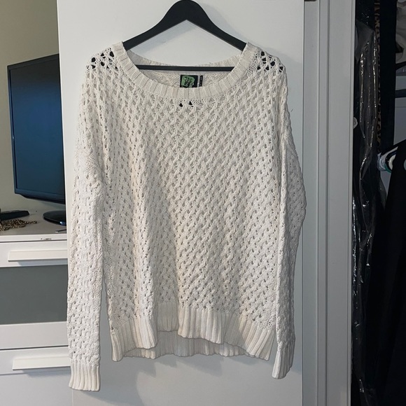 Cream Chunky Open Knit Sweater - Picture 1 of 4